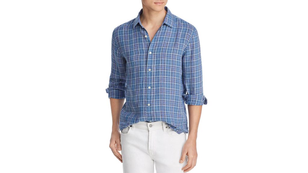 Purchase The Men Store At Bloomingdale's  Plaid Linen Classic Fit Shirt On Bloomingdale's Father's Day Sale Through Lemoney